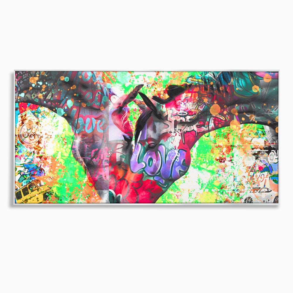 Tablou Canvas Premium LuxCanva® B1098, Cai Conectati Prin Iubire , Living, Cai, Graffiti, Iubire, Birou, Pop Art, Culori Vibrante