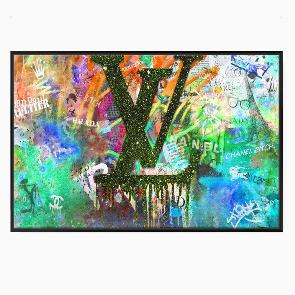Tablou Canvas Premium LuxCanva® B1099, Branduri De Lux , Birou, Prada, Louis Vuitton, Chanel, Jean Paul Gaultier, Fashion, Salon, Culori Vibrante