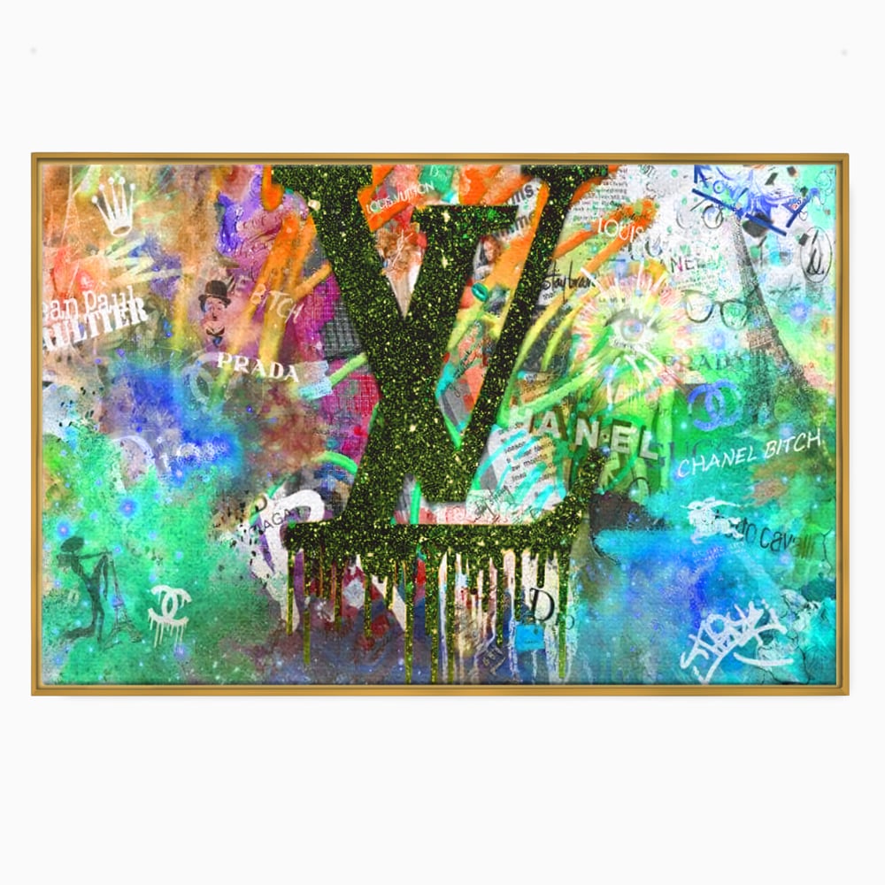 Tablou Canvas Premium LuxCanva® B1099, Branduri De Lux , Birou, Prada, Louis Vuitton, Chanel, Jean Paul Gaultier, Fashion, Salon, Culori Vibrante