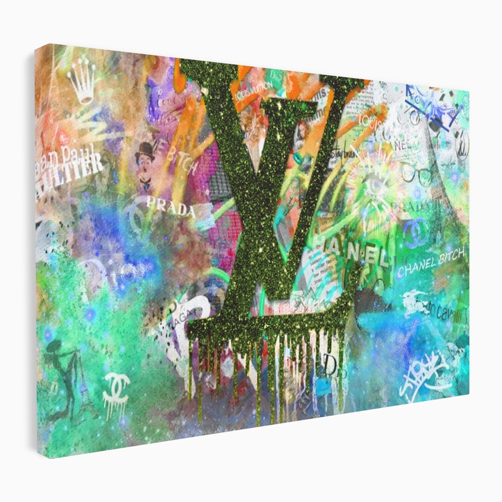 Tablou Canvas Premium LuxCanva® B1099, Branduri De Lux , Birou, Prada, Louis Vuitton, Chanel, Jean Paul Gaultier, Fashion, Salon, Culori Vibrante