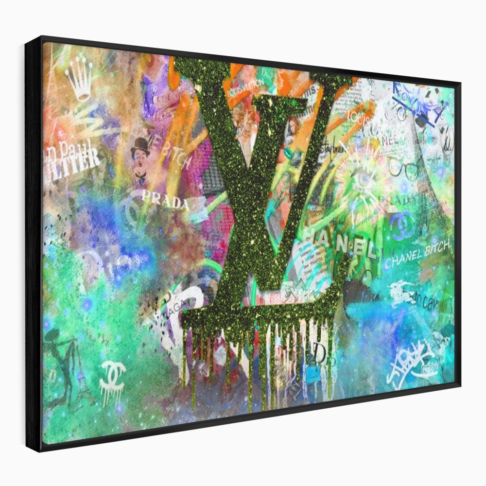 Tablou Canvas Premium LuxCanva® B1099, Branduri De Lux , Birou, Prada, Louis Vuitton, Chanel, Jean Paul Gaultier, Fashion, Salon, Culori Vibrante