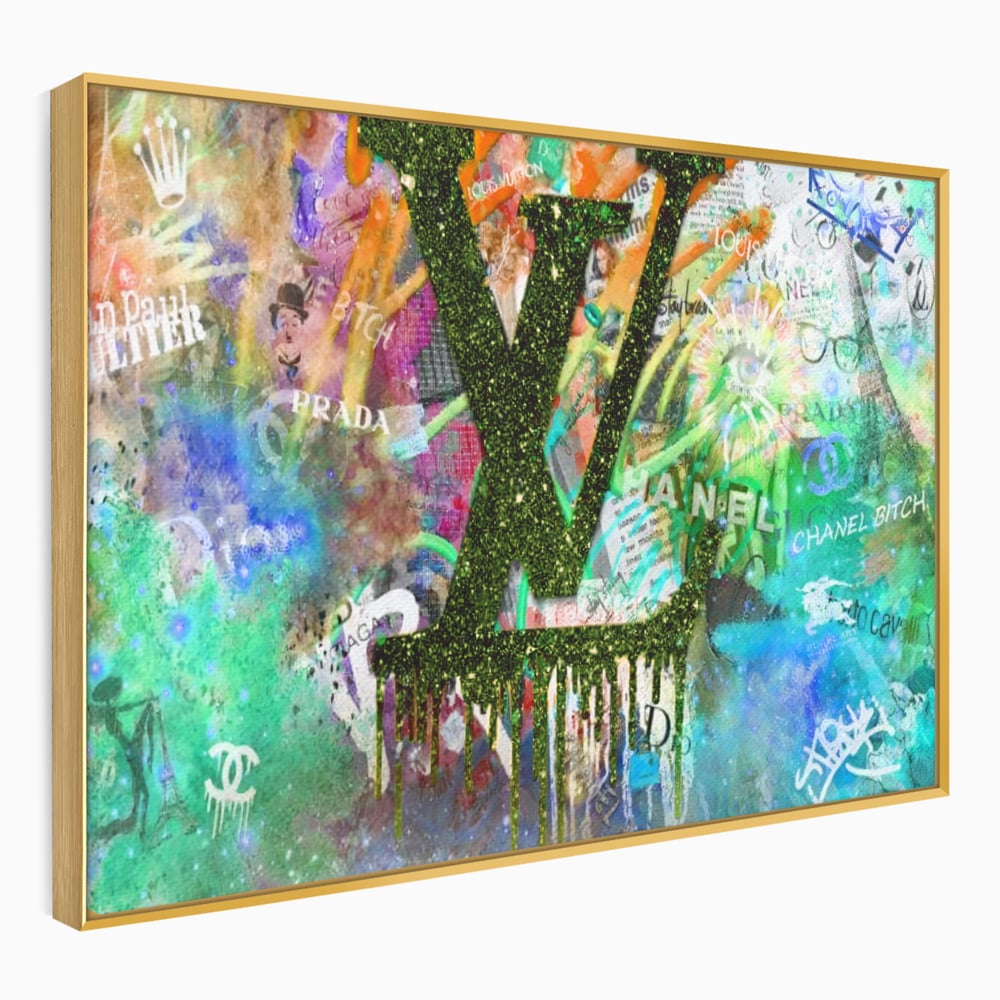 Tablou Canvas Premium LuxCanva® B1099, Branduri De Lux , Birou, Prada, Louis Vuitton, Chanel, Jean Paul Gaultier, Fashion, Salon, Culori Vibrante