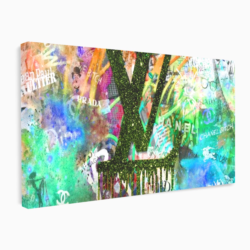 Tablou Canvas Premium LuxCanva® B1099, Branduri De Lux , Birou, Prada, Louis Vuitton, Chanel, Jean Paul Gaultier, Fashion, Salon, Culori Vibrante