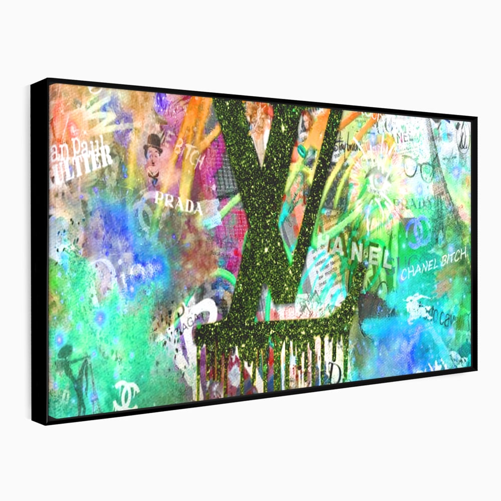 Tablou Canvas Premium LuxCanva® B1099, Branduri De Lux , Birou, Prada, Louis Vuitton, Chanel, Jean Paul Gaultier, Fashion, Salon, Culori Vibrante