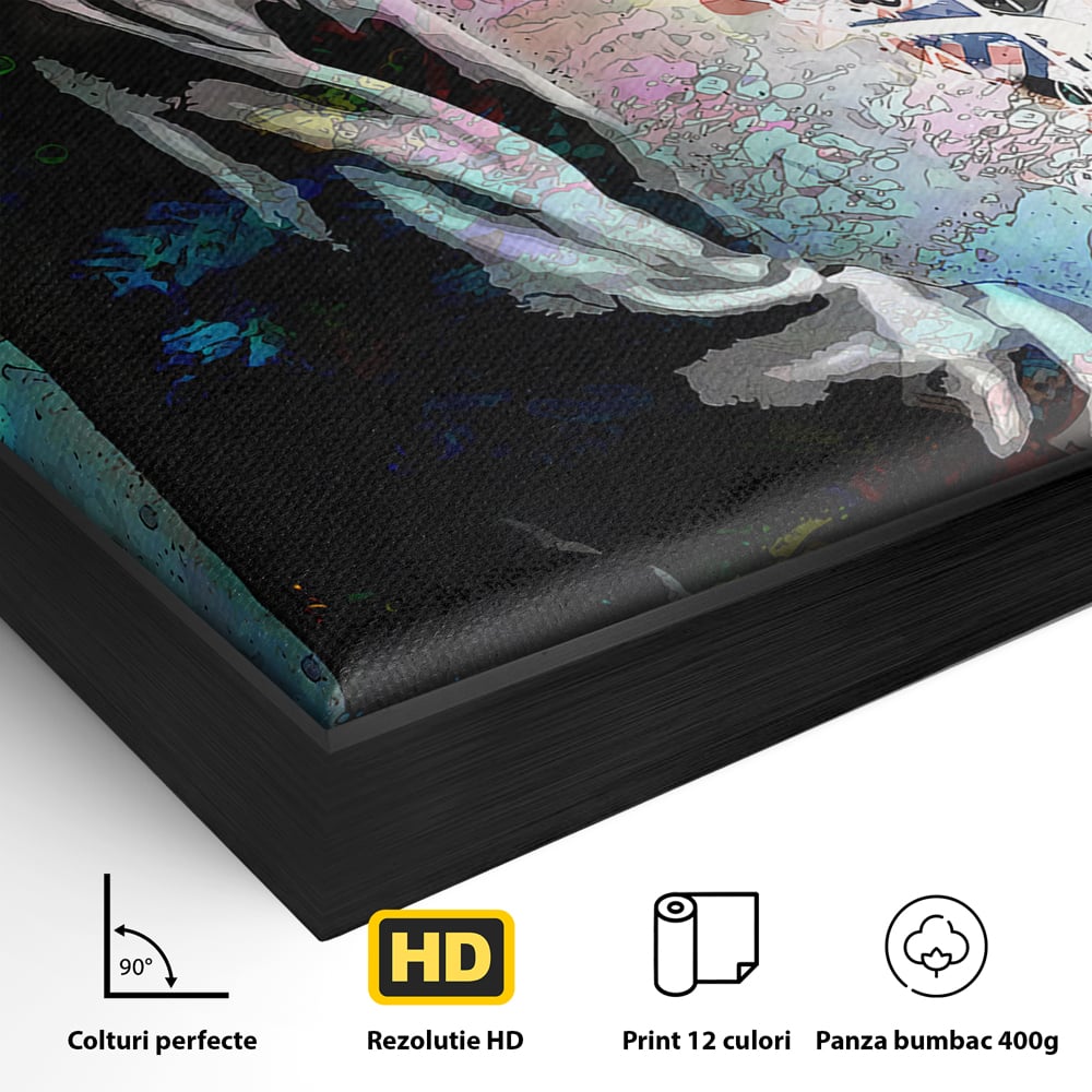 Tablou Canvas Premium LuxCanva® B1101, Grafitti Boy , Dormitor, Tanar, Baiat, Telefon, Mesaje, Living, Culori Vibrante
