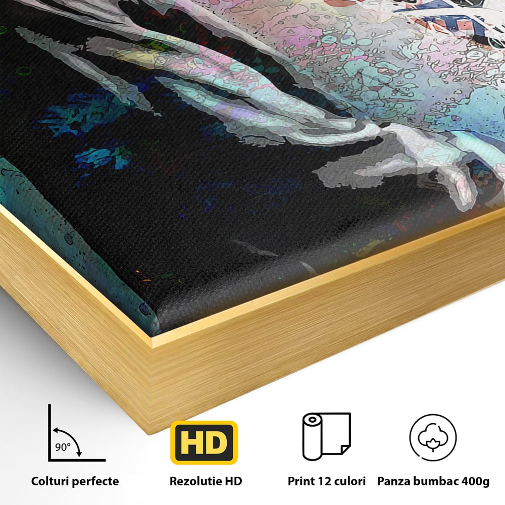 Tablou Canvas Premium LuxCanva® B1101, Grafitti Boy , Dormitor, Tanar, Baiat, Telefon, Mesaje, Living, Culori Vibrante