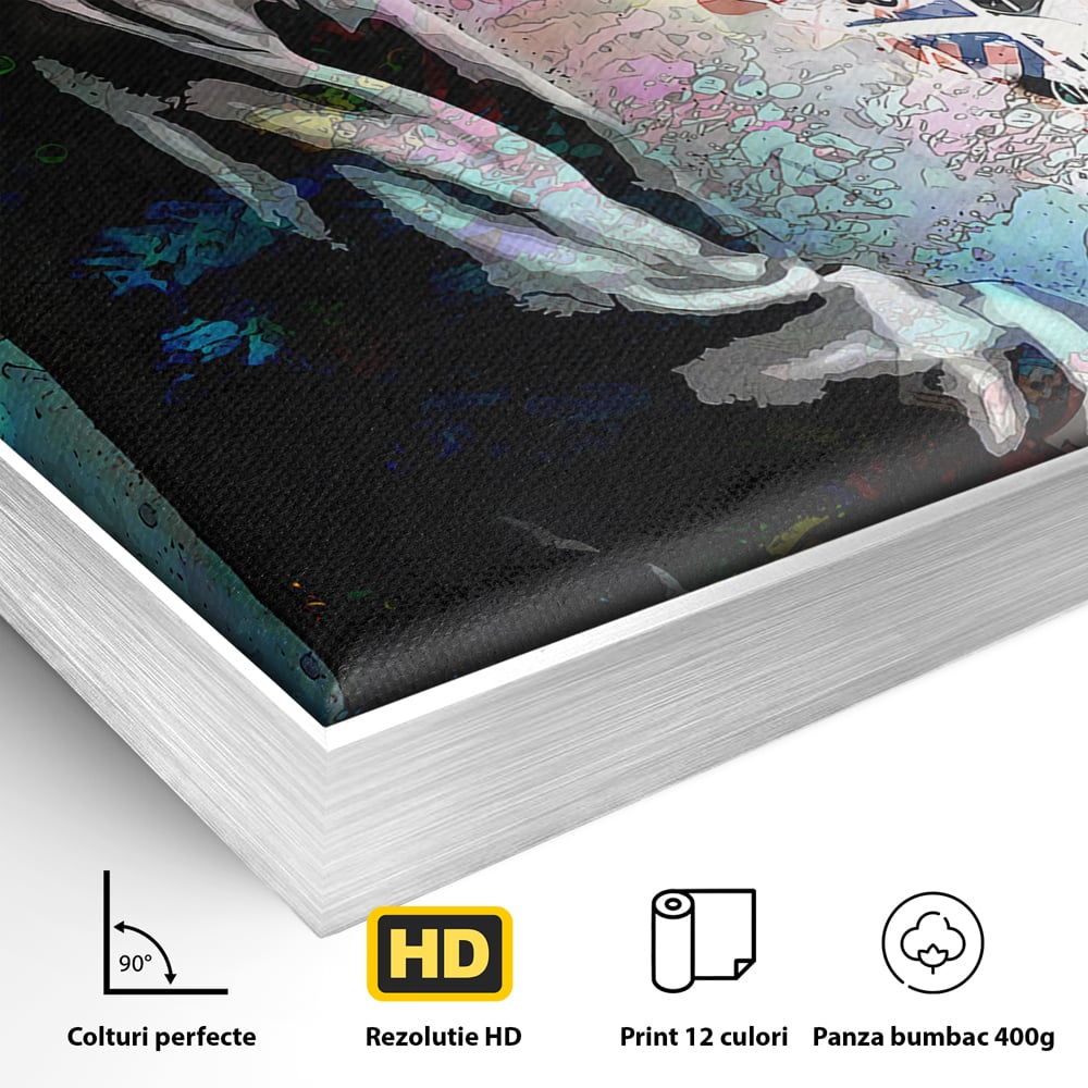 Tablou Canvas Premium LuxCanva® B1101, Grafitti Boy , Dormitor, Tanar, Baiat, Telefon, Mesaje, Living, Culori Vibrante
