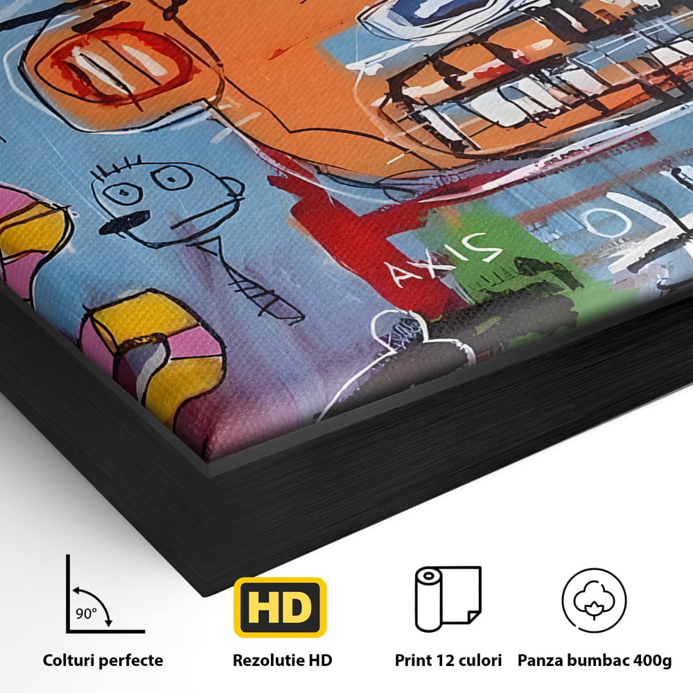 Tablou Canvas Premium LuxCanva® B1102, Inteligenta Artificiala , Birou, Albert Einstein, Abstract, Dormitor, Relativitate, Culori Vibrante