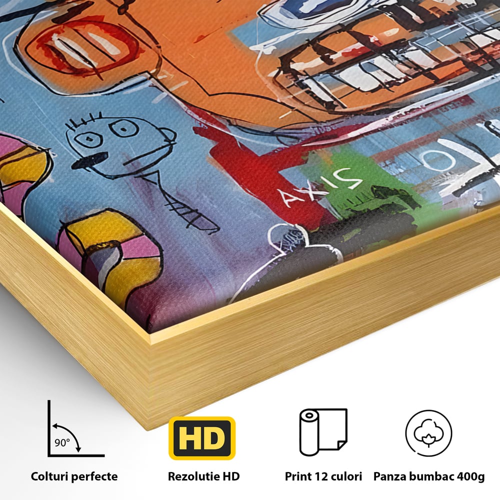 Tablou Canvas Premium LuxCanva® B1102, Inteligenta Artificiala , Birou, Albert Einstein, Abstract, Dormitor, Relativitate, Culori Vibrante