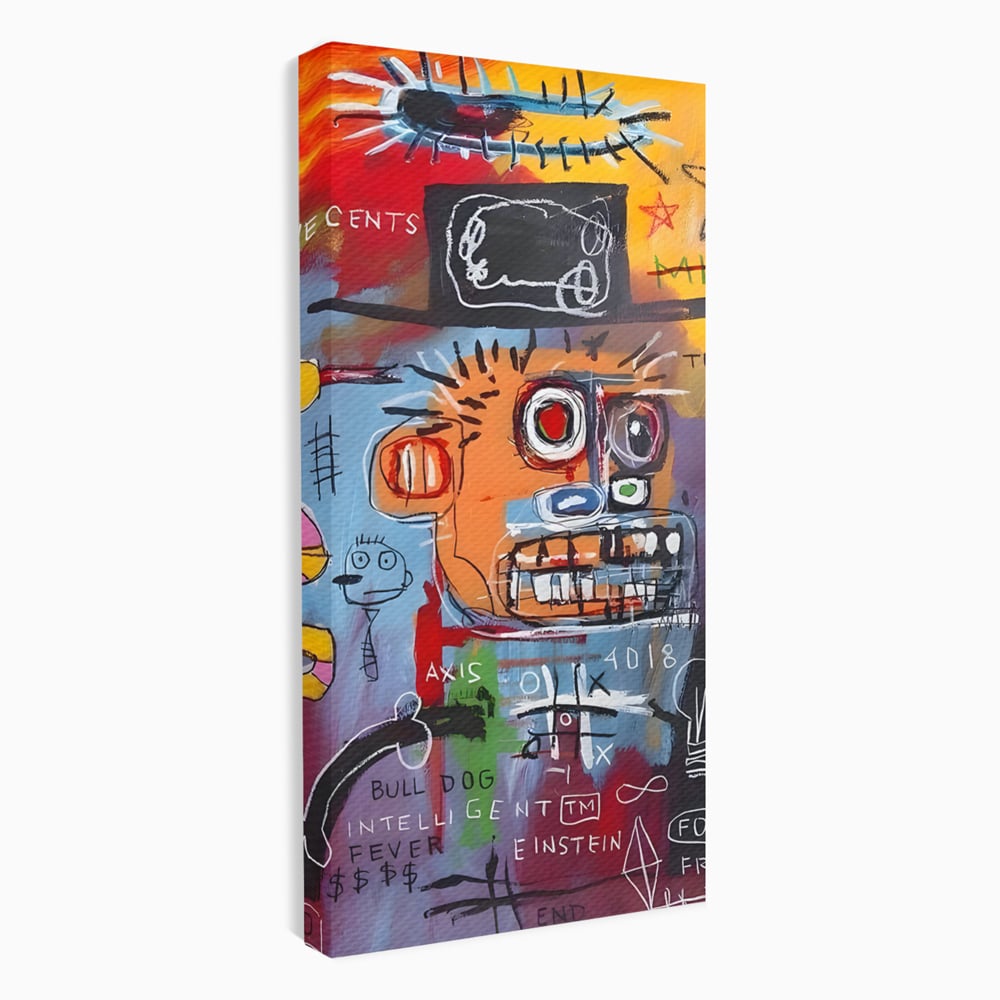 Tablou Canvas Premium LuxCanva® B1102, Inteligenta Artificiala , Birou, Albert Einstein, Abstract, Dormitor, Relativitate, Culori Vibrante