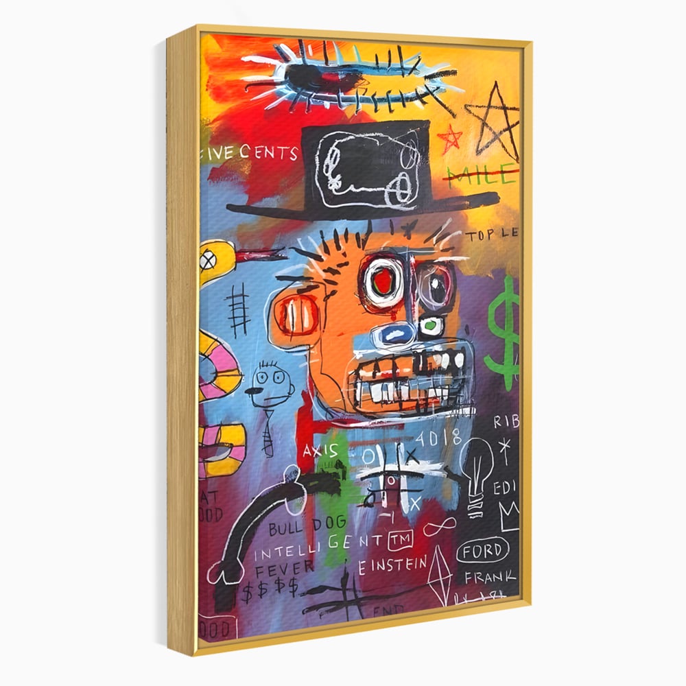 Tablou Canvas Premium LuxCanva® B1102, Inteligenta Artificiala , Birou, Albert Einstein, Abstract, Dormitor, Relativitate, Culori Vibrante