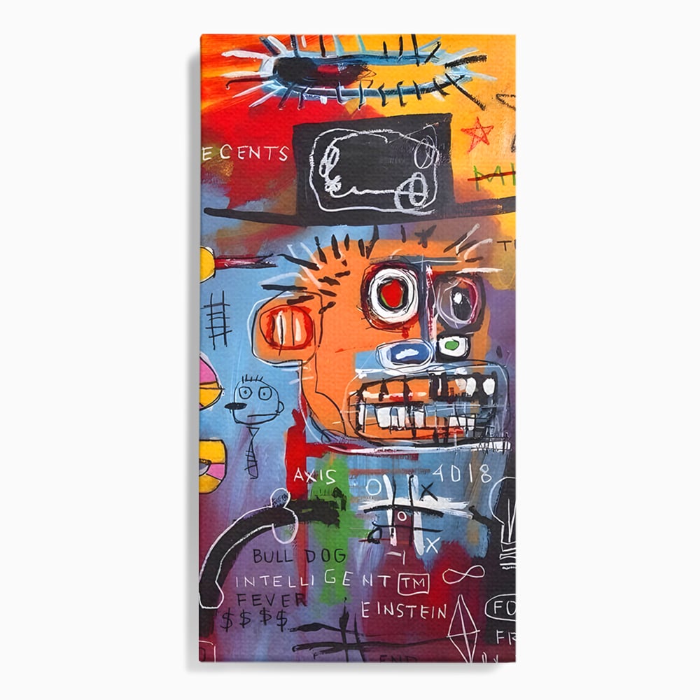Tablou Canvas Premium LuxCanva® B1102, Inteligenta Artificiala , Birou, Albert Einstein, Abstract, Dormitor, Relativitate, Culori Vibrante