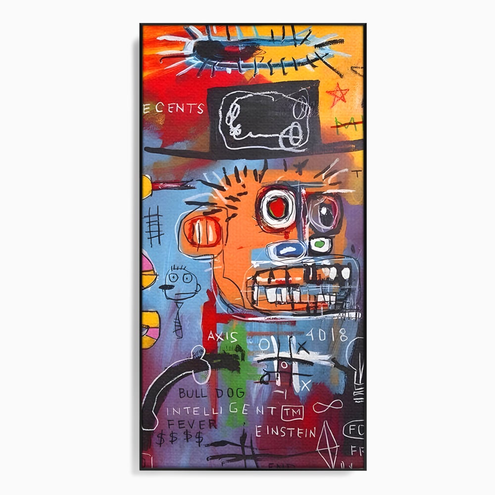 Tablou Canvas Premium LuxCanva® B1102, Inteligenta Artificiala , Birou, Albert Einstein, Abstract, Dormitor, Relativitate, Culori Vibrante