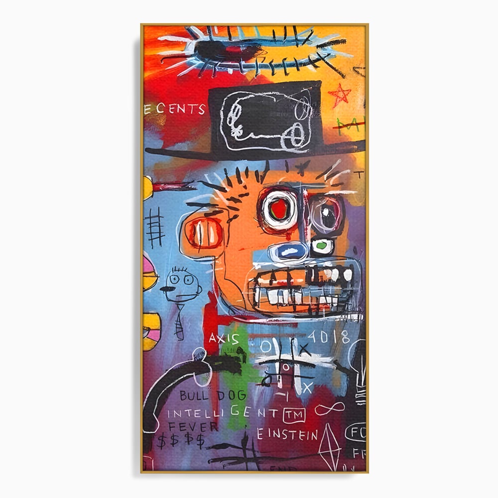 Tablou Canvas Premium LuxCanva® B1102, Inteligenta Artificiala , Birou, Albert Einstein, Abstract, Dormitor, Relativitate, Culori Vibrante