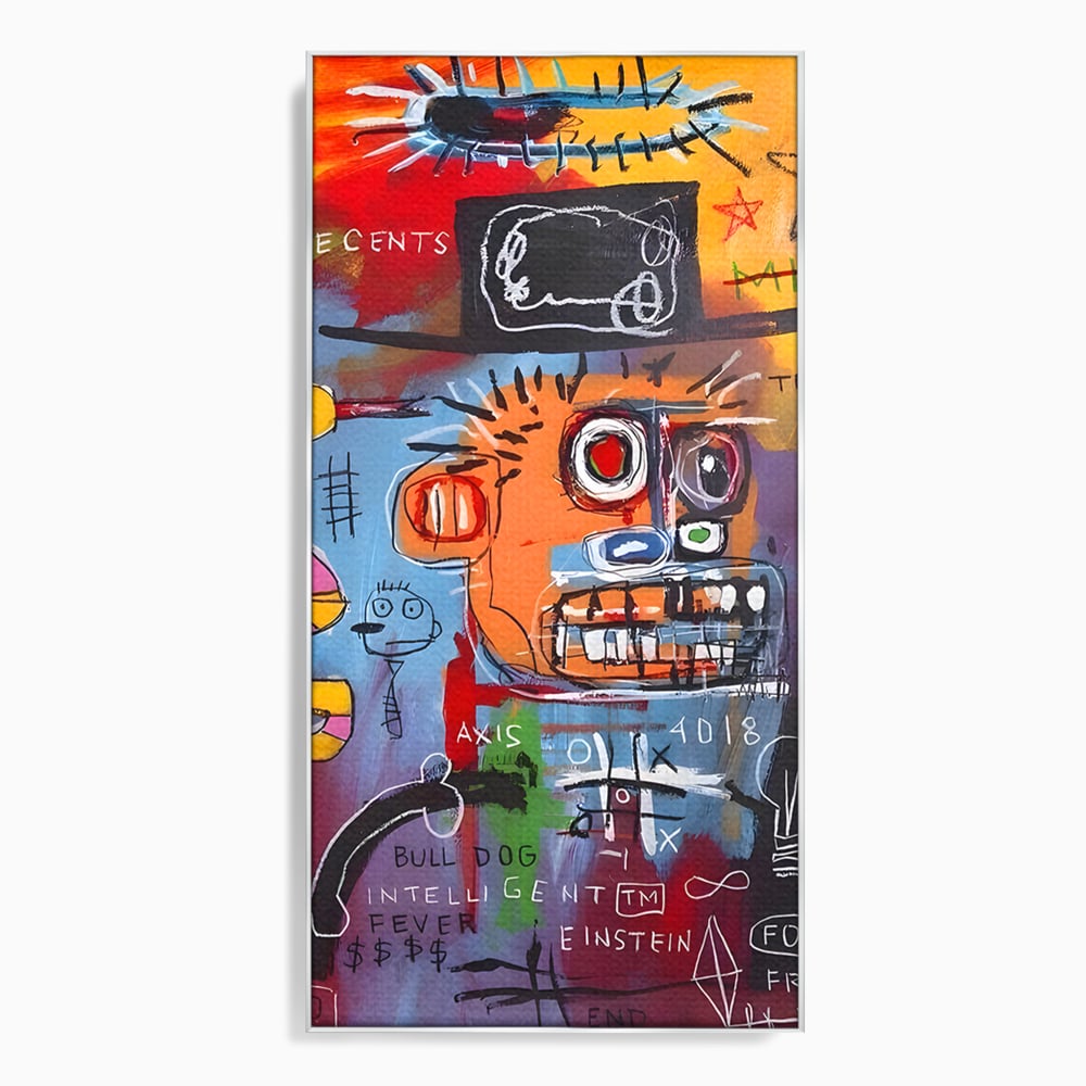 Tablou Canvas Premium LuxCanva® B1102, Inteligenta Artificiala , Birou, Albert Einstein, Abstract, Dormitor, Relativitate, Culori Vibrante
