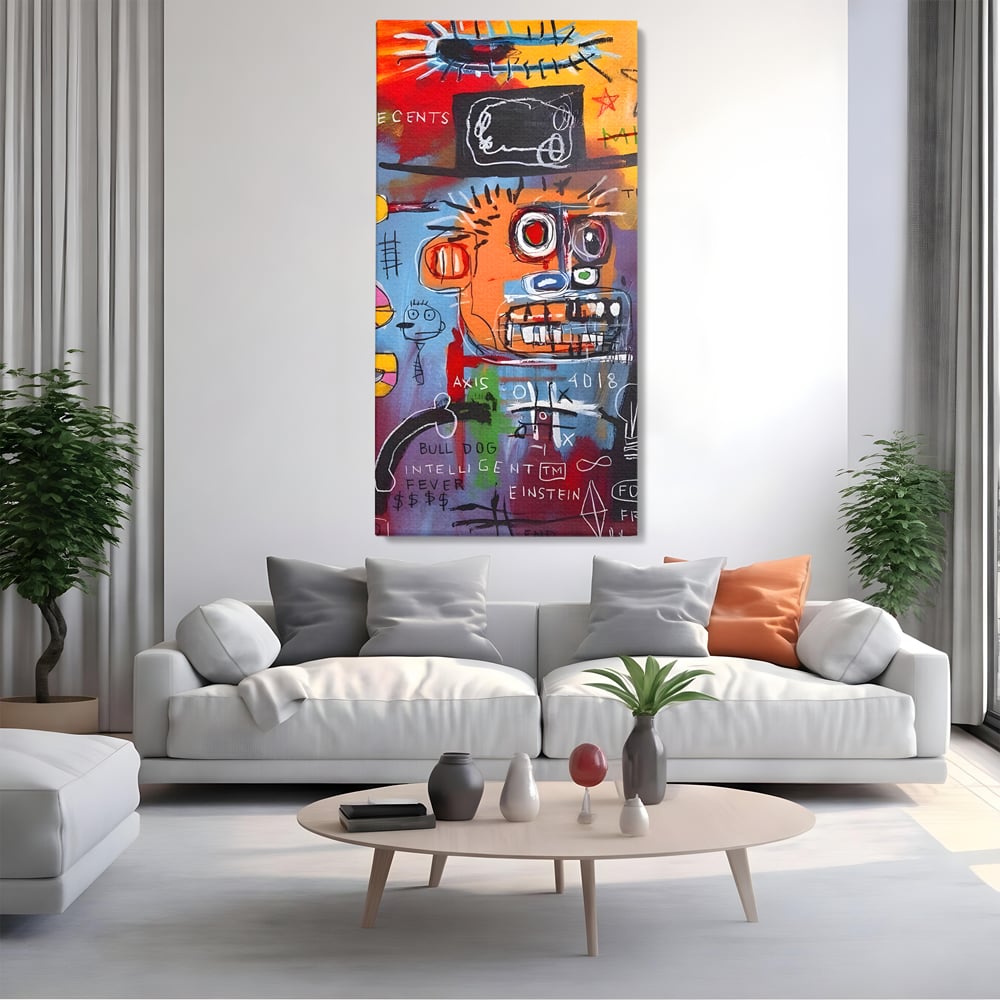 Tablou Canvas Premium LuxCanva® B1102, Inteligenta Artificiala , Birou, Albert Einstein, Abstract, Dormitor, Relativitate, Culori Vibrante