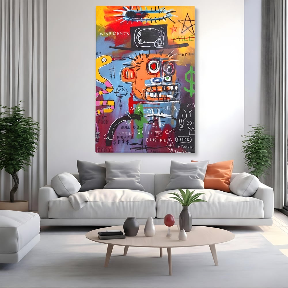 Tablou Canvas Premium LuxCanva® B1102, Inteligenta Artificiala , Birou, Albert Einstein, Abstract, Dormitor, Relativitate, Culori Vibrante
