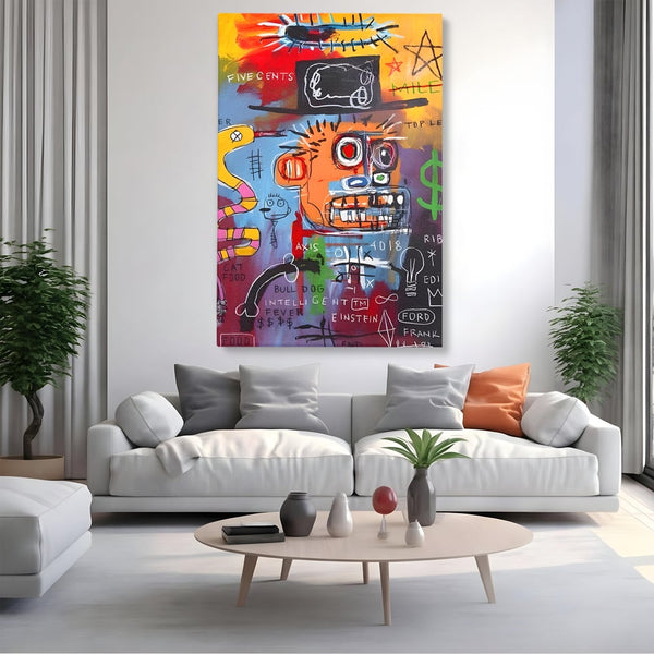 Tablou Canvas Premium LuxCanva® B1102, Inteligenta Artificiala , Birou, Albert Einstein, Abstract, Dormitor, Relativitate, Culori Vibrante