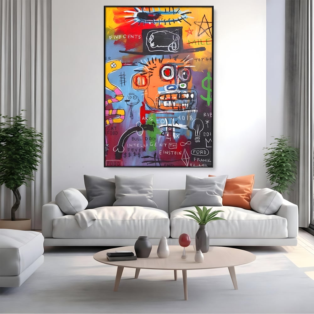 Tablou Canvas Premium LuxCanva® B1102, Inteligenta Artificiala , Birou, Albert Einstein, Abstract, Dormitor, Relativitate, Culori Vibrante