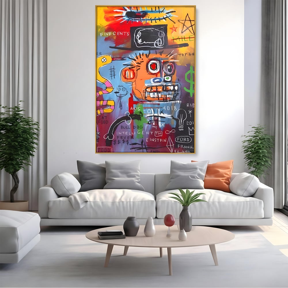 Tablou Canvas Premium LuxCanva® B1102, Inteligenta Artificiala , Birou, Albert Einstein, Abstract, Dormitor, Relativitate, Culori Vibrante