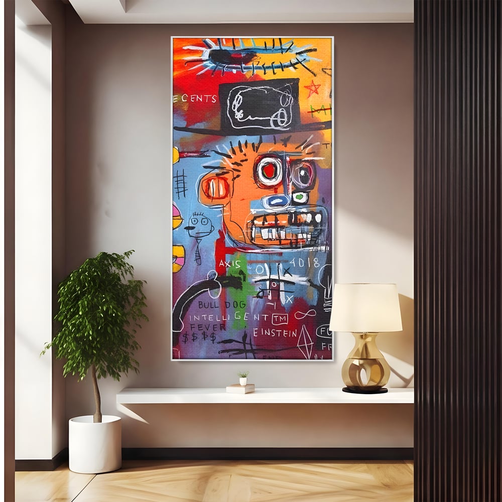 Tablou Canvas Premium LuxCanva® B1102, Inteligenta Artificiala , Birou, Albert Einstein, Abstract, Dormitor, Relativitate, Culori Vibrante