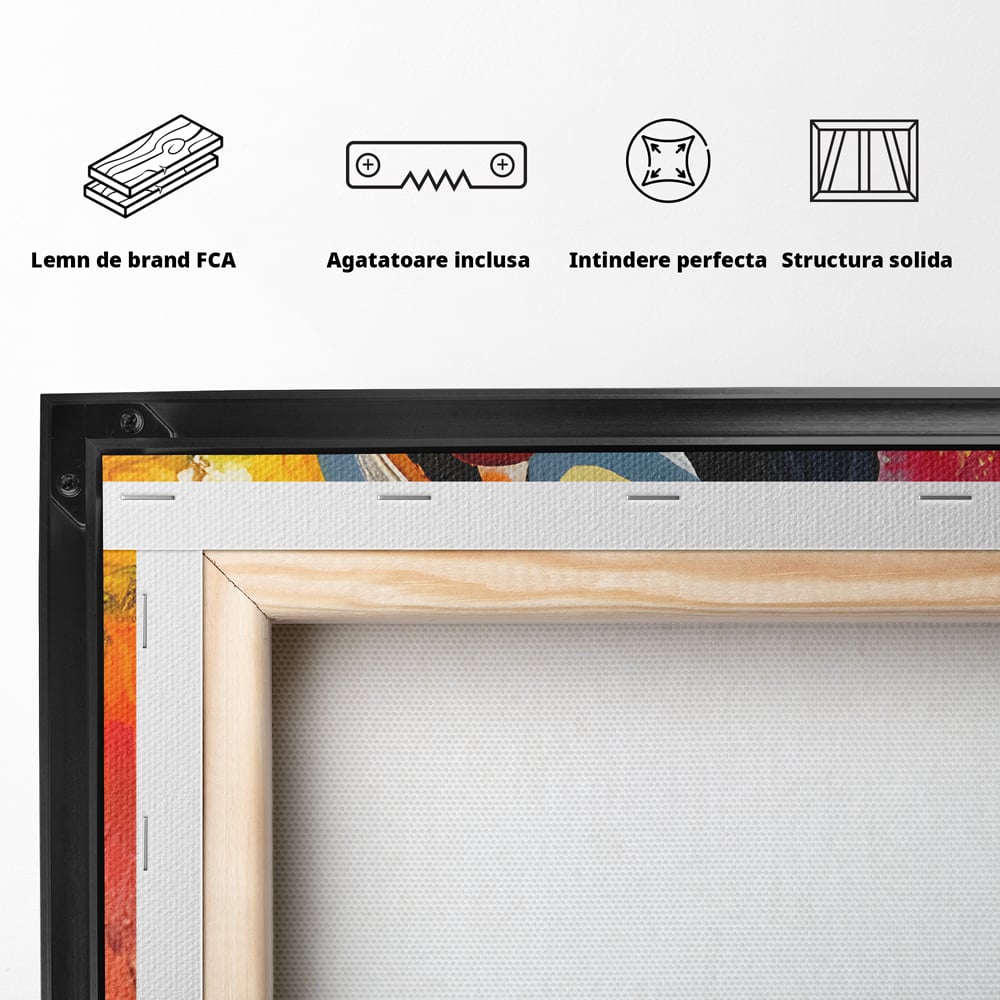 Tablou Canvas Premium LuxCanva® B1105, Iubire Pasionala , Living, Amor, El, Ea, Dragoste, Imbratisare, Cuplu, Indragostiti, Dormitor, Culori Vibrante
