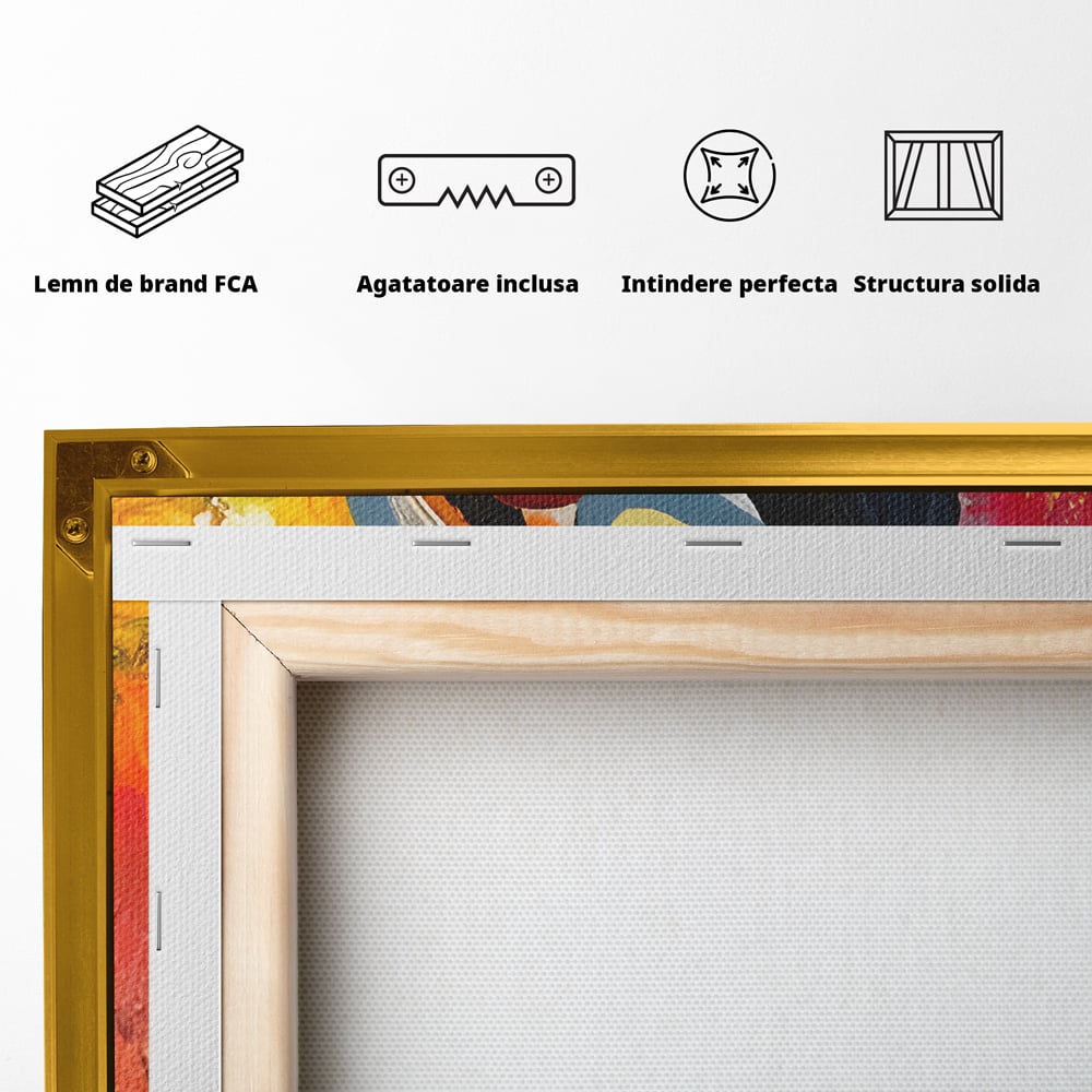 Tablou Canvas Premium LuxCanva® B1105, Iubire Pasionala , Living, Amor, El, Ea, Dragoste, Imbratisare, Cuplu, Indragostiti, Dormitor, Culori Vibrante