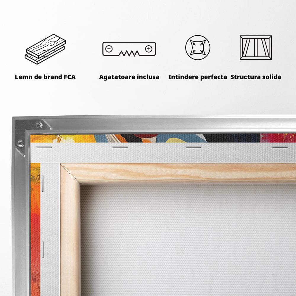 Tablou Canvas Premium LuxCanva® B1105, Iubire Pasionala , Living, Amor, El, Ea, Dragoste, Imbratisare, Cuplu, Indragostiti, Dormitor, Culori Vibrante