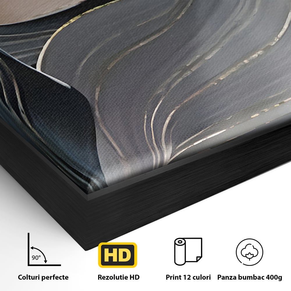 Tablou Canvas Premium LuxCanva® B1106, Pierdut In Pastel , Living, Abstract, Valuri, Culori Pastelate, Furtuna, Dormitor, Culori Vibrante