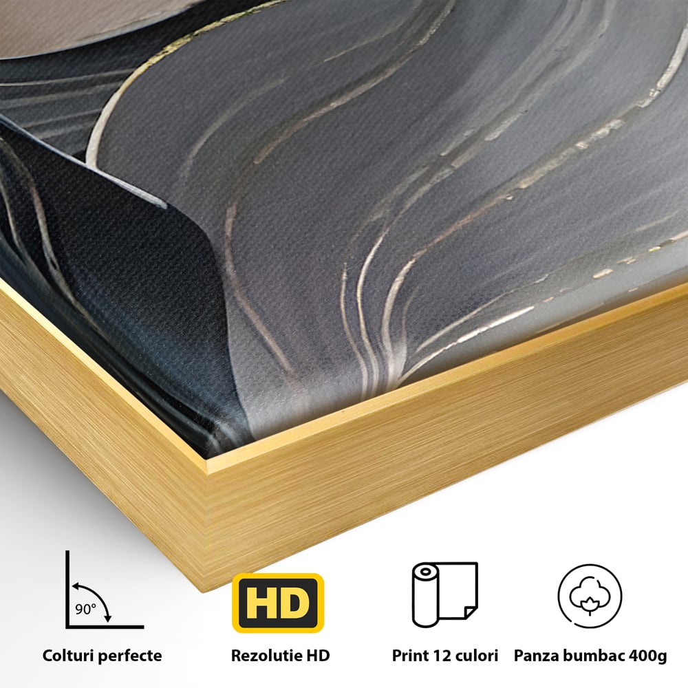 Tablou Canvas Premium LuxCanva® B1106, Pierdut In Pastel , Living, Abstract, Valuri, Culori Pastelate, Furtuna, Dormitor, Culori Vibrante
