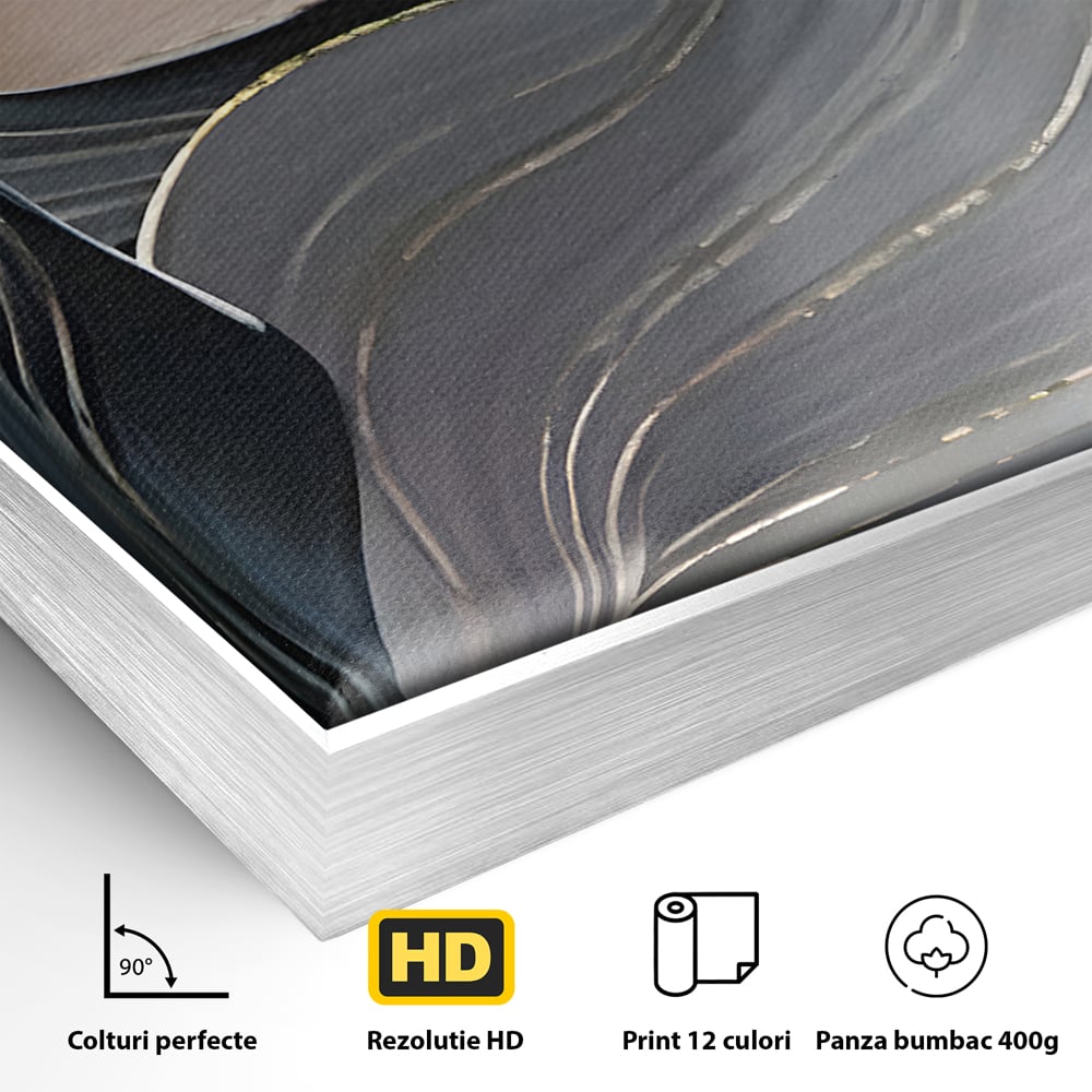 Tablou Canvas Premium LuxCanva® B1106, Pierdut In Pastel , Living, Abstract, Valuri, Culori Pastelate, Furtuna, Dormitor, Culori Vibrante