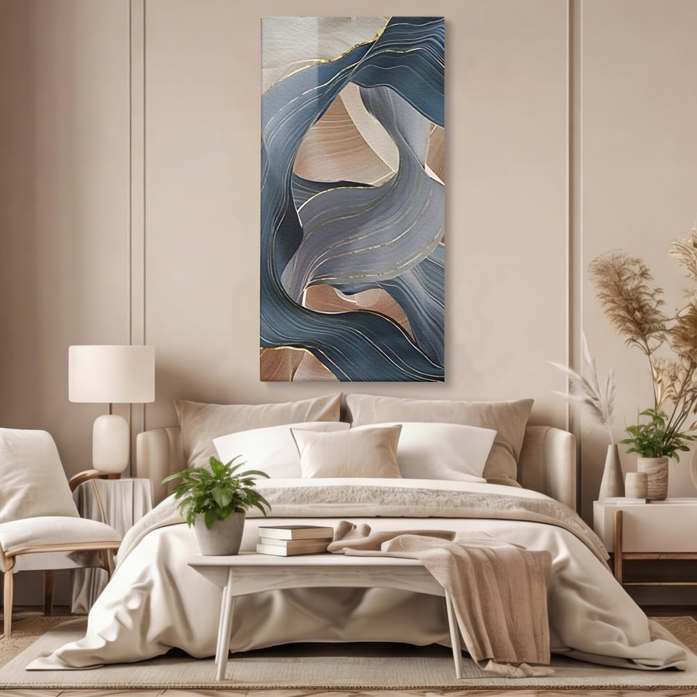 Tablou Canvas Premium LuxCanva® B1106, Pierdut In Pastel , Living, Abstract, Valuri, Culori Pastelate, Furtuna, Dormitor, Culori Vibrante
