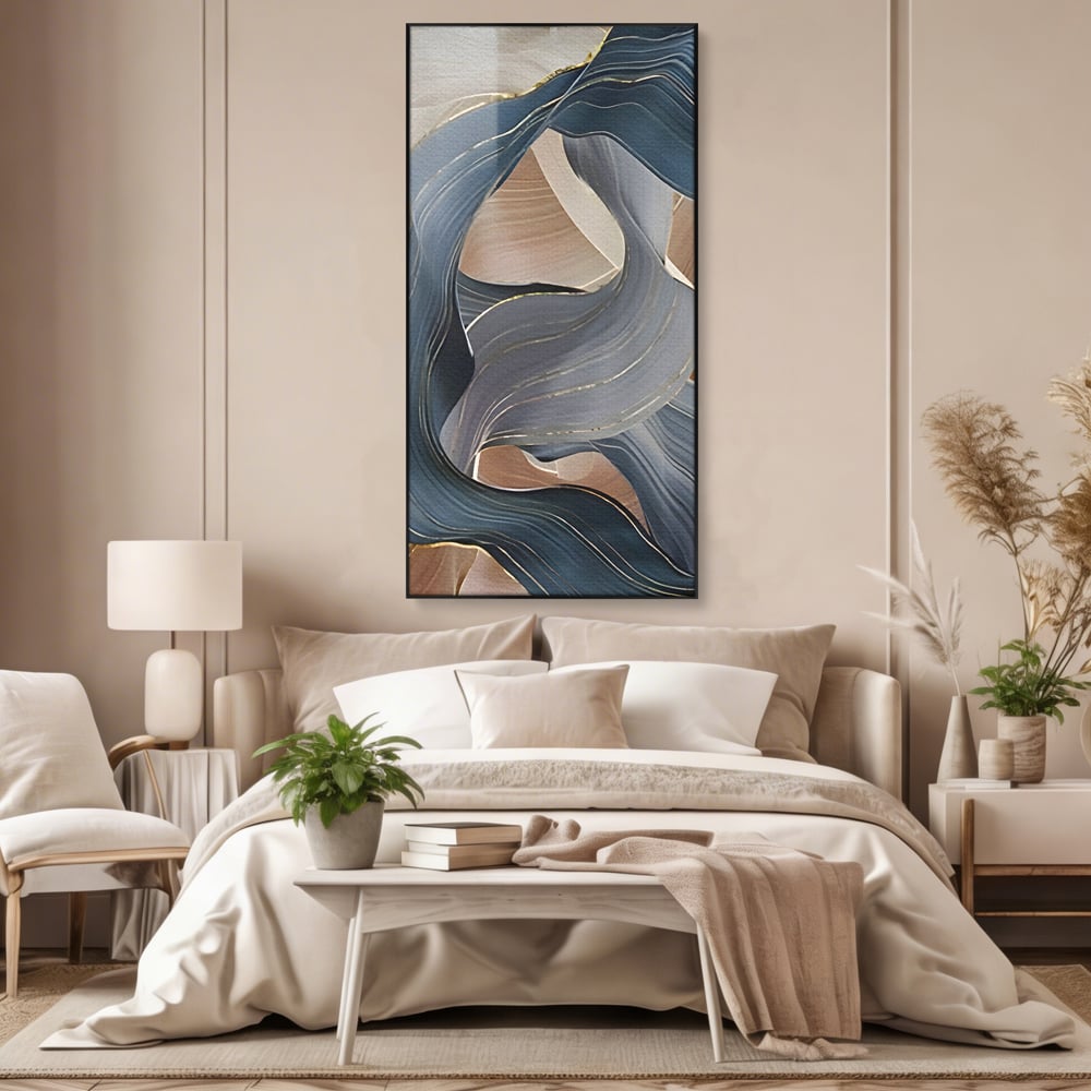 Tablou Canvas Premium LuxCanva® B1106, Pierdut In Pastel , Living, Abstract, Valuri, Culori Pastelate, Furtuna, Dormitor, Culori Vibrante