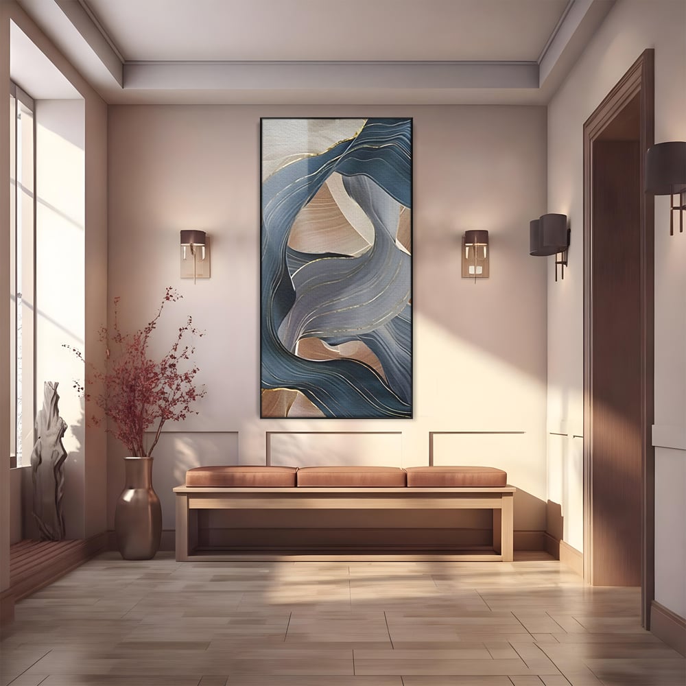 Tablou Canvas Premium LuxCanva® B1106, Pierdut In Pastel , Living, Abstract, Valuri, Culori Pastelate, Furtuna, Dormitor, Culori Vibrante