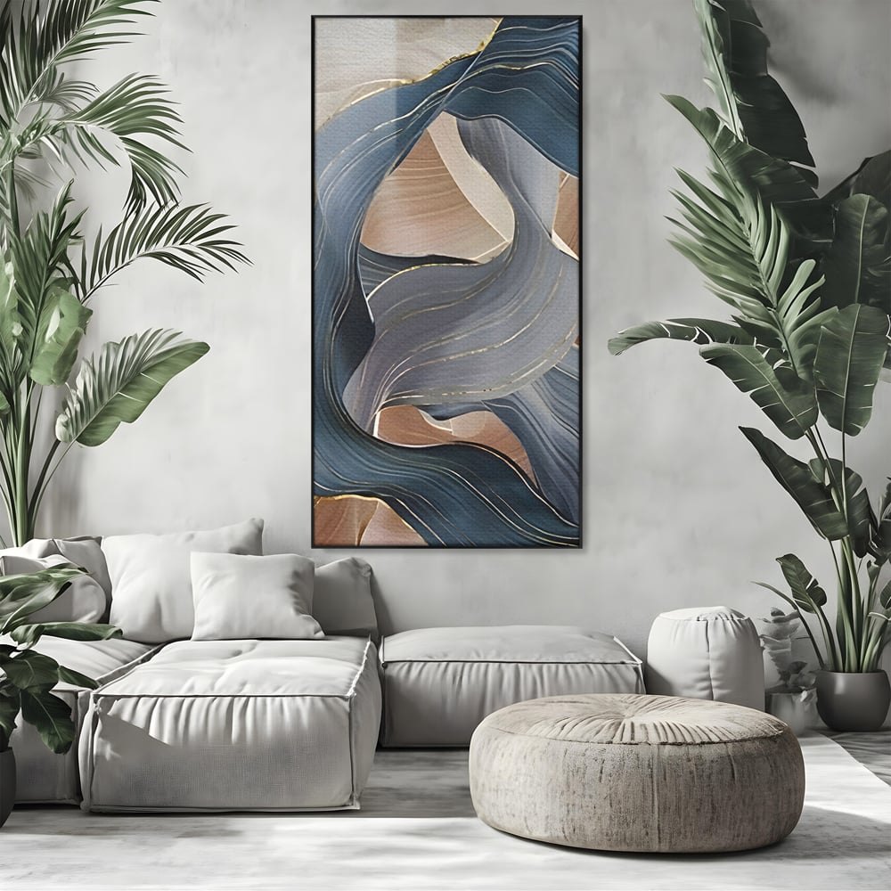 Tablou Canvas Premium LuxCanva® B1106, Pierdut In Pastel , Living, Abstract, Valuri, Culori Pastelate, Furtuna, Dormitor, Culori Vibrante