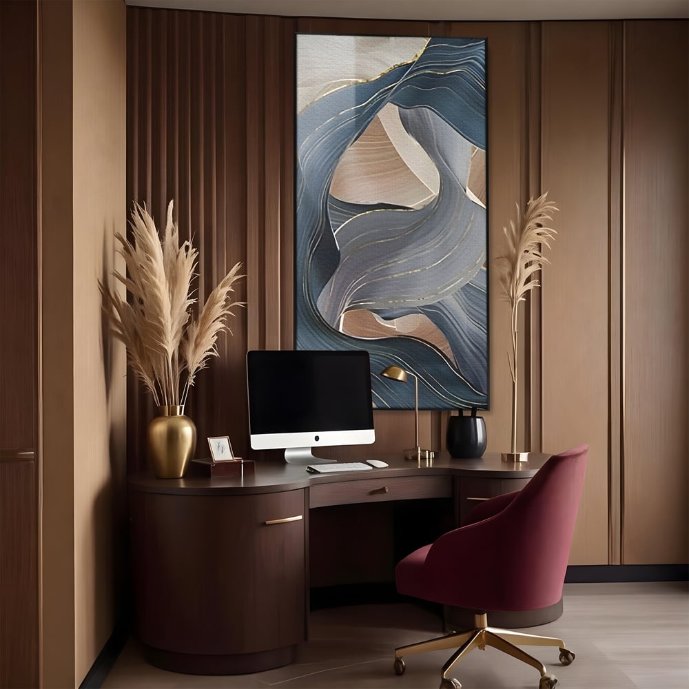 Tablou Canvas Premium LuxCanva® B1106, Pierdut In Pastel , Living, Abstract, Valuri, Culori Pastelate, Furtuna, Dormitor, Culori Vibrante