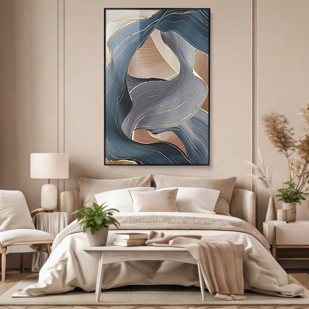 Tablou Canvas Premium LuxCanva® B1106, Pierdut In Pastel , Living, Abstract, Valuri, Culori Pastelate, Furtuna, Dormitor, Culori Vibrante