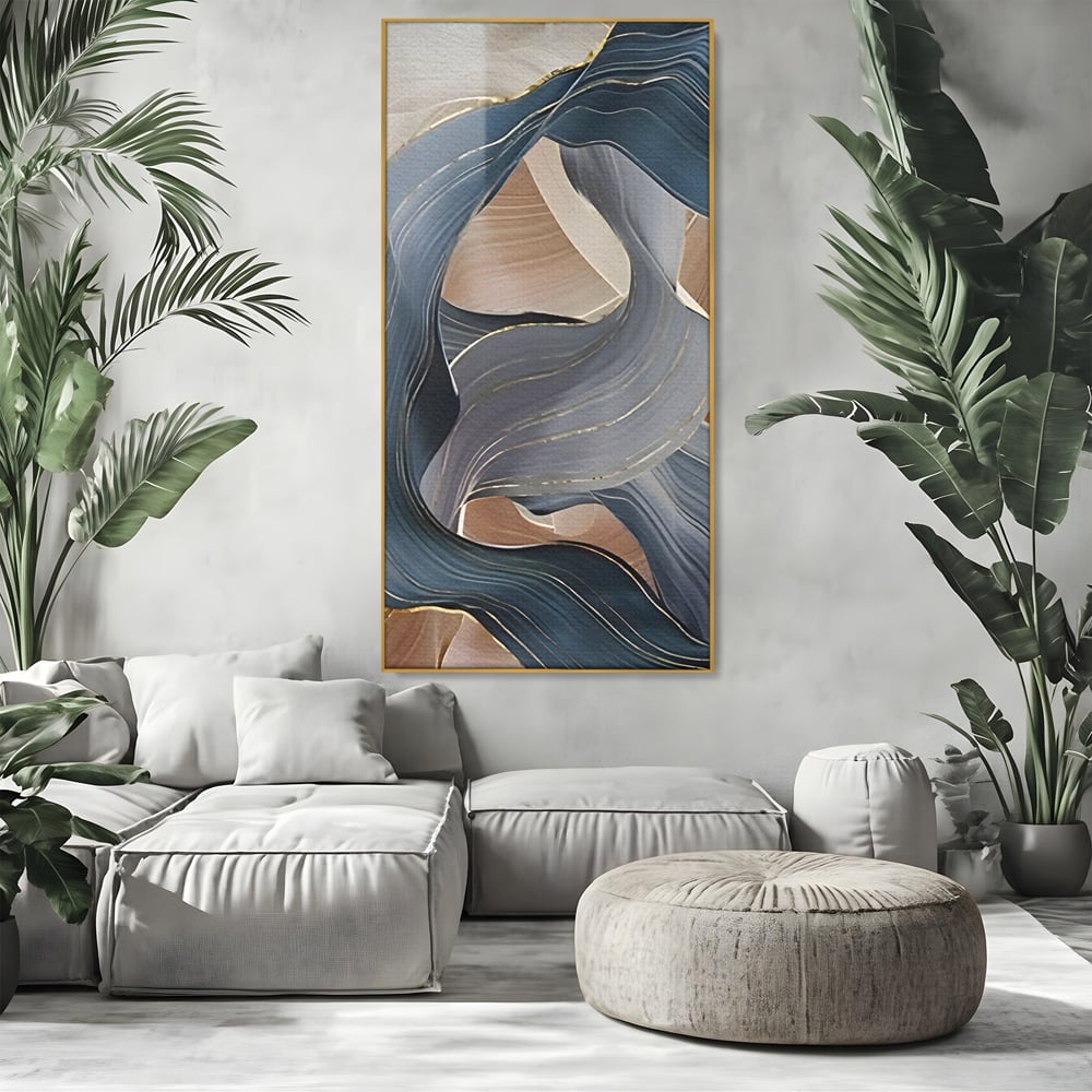 Tablou Canvas Premium LuxCanva® B1106, Pierdut In Pastel , Living, Abstract, Valuri, Culori Pastelate, Furtuna, Dormitor, Culori Vibrante