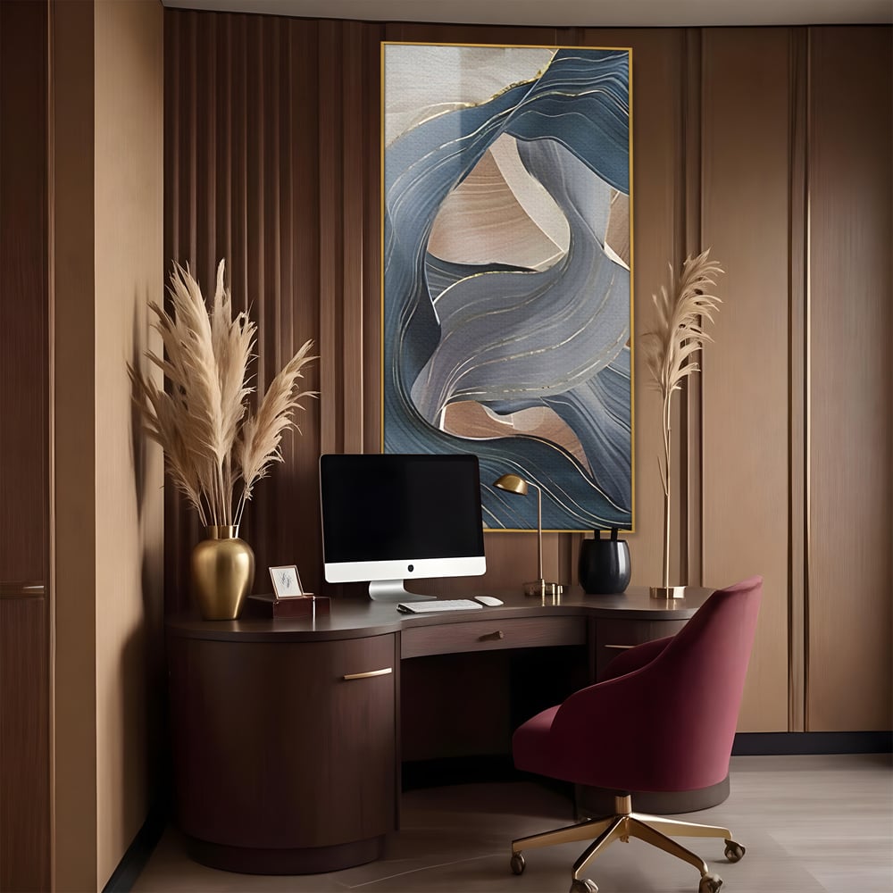 Tablou Canvas Premium LuxCanva® B1106, Pierdut In Pastel , Living, Abstract, Valuri, Culori Pastelate, Furtuna, Dormitor, Culori Vibrante