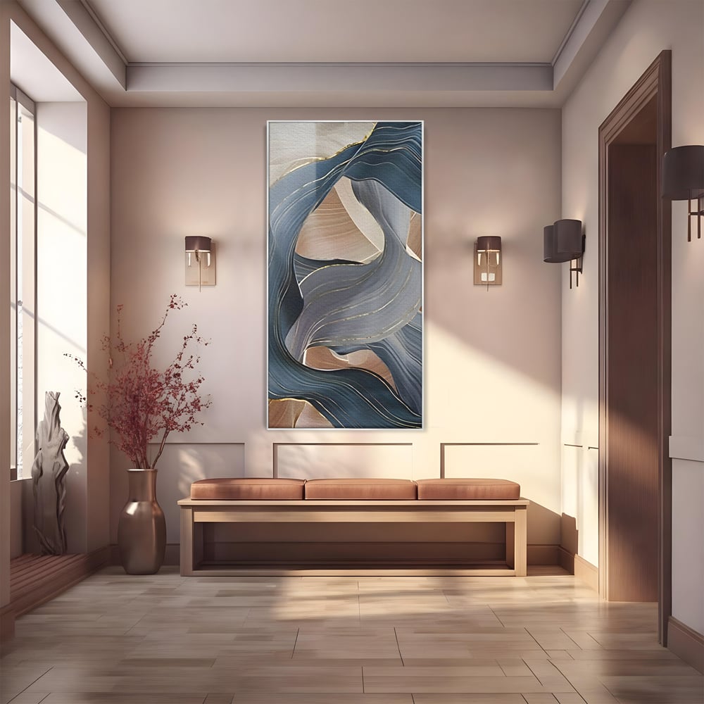 Tablou Canvas Premium LuxCanva® B1106, Pierdut In Pastel , Living, Abstract, Valuri, Culori Pastelate, Furtuna, Dormitor, Culori Vibrante