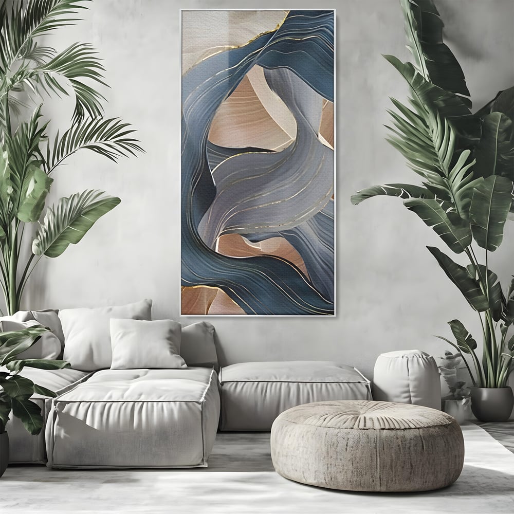Tablou Canvas Premium LuxCanva® B1106, Pierdut In Pastel , Living, Abstract, Valuri, Culori Pastelate, Furtuna, Dormitor, Culori Vibrante