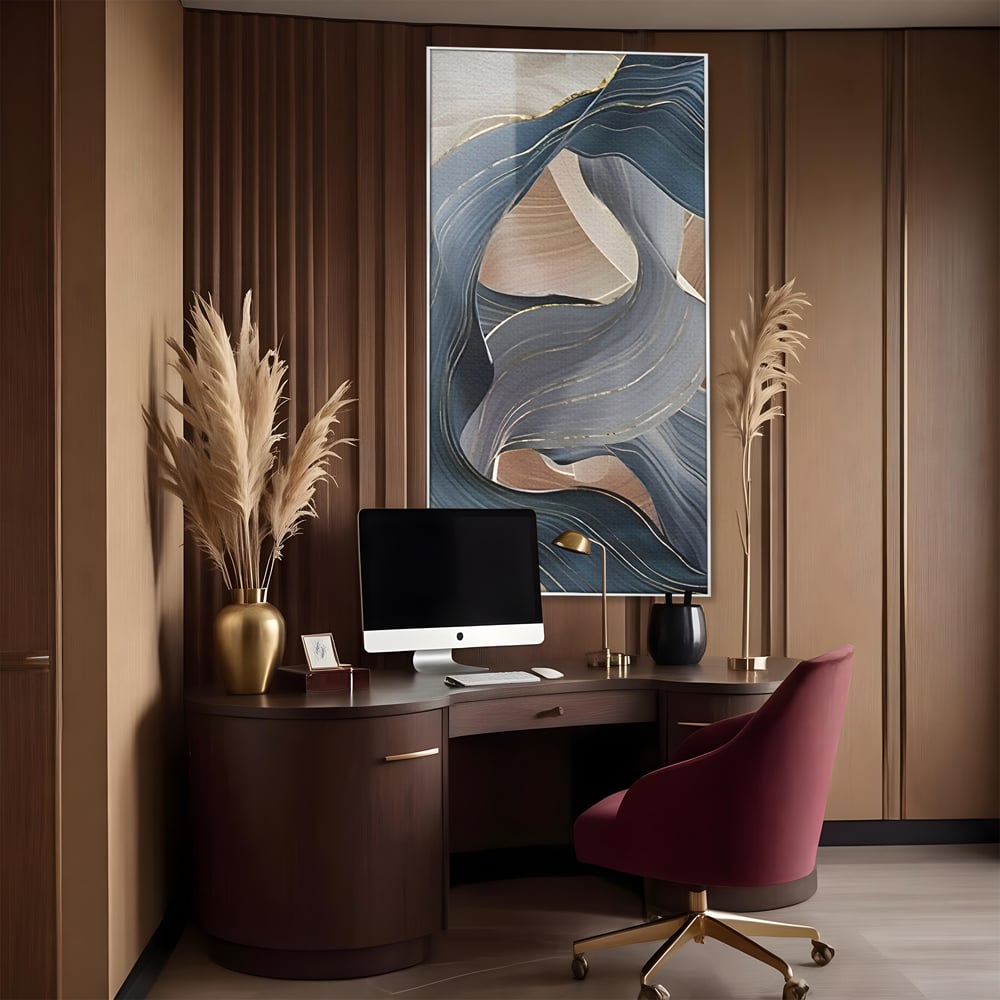 Tablou Canvas Premium LuxCanva® B1106, Pierdut In Pastel , Living, Abstract, Valuri, Culori Pastelate, Furtuna, Dormitor, Culori Vibrante