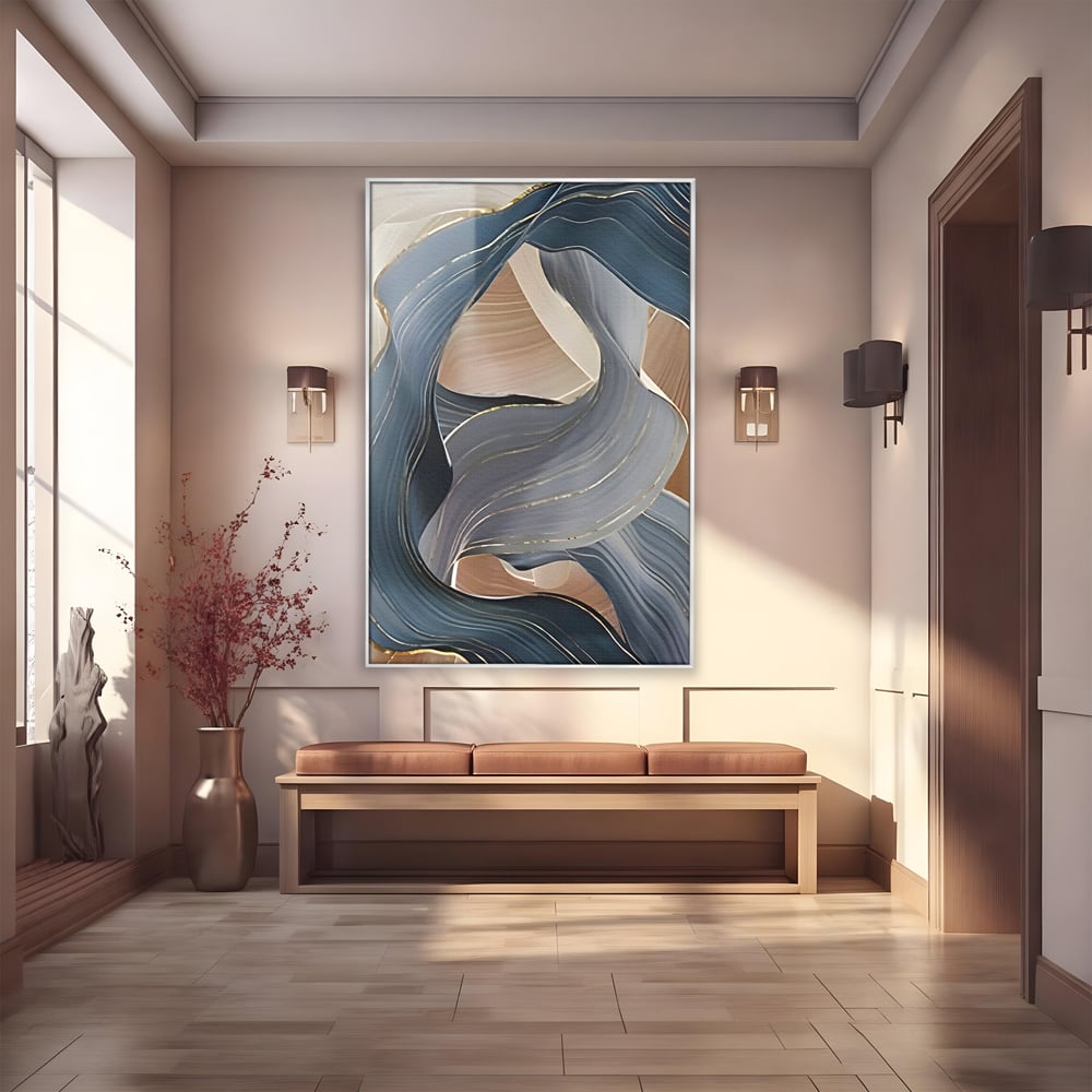 Tablou Canvas Premium LuxCanva® B1106, Pierdut In Pastel , Living, Abstract, Valuri, Culori Pastelate, Furtuna, Dormitor, Culori Vibrante