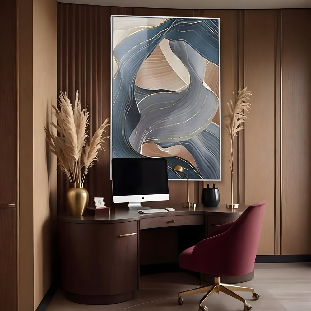Tablou Canvas Premium LuxCanva® B1106, Pierdut In Pastel , Living, Abstract, Valuri, Culori Pastelate, Furtuna, Dormitor, Culori Vibrante