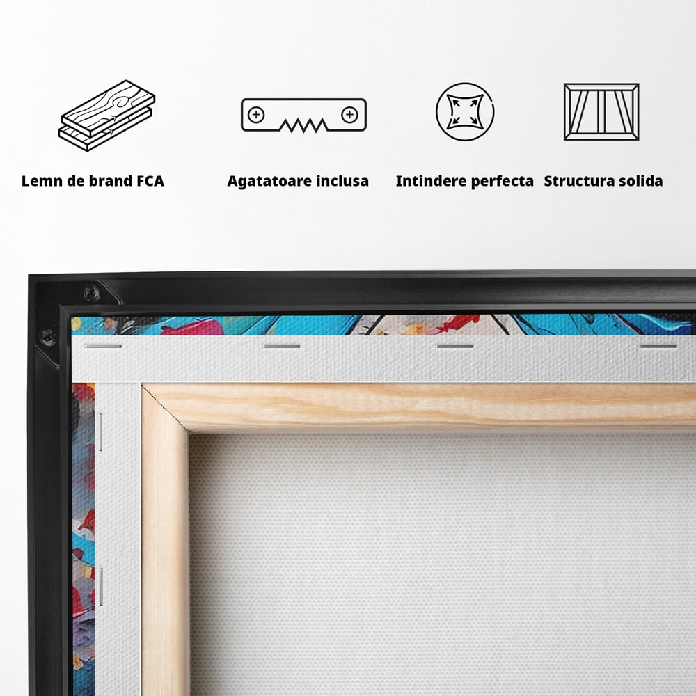 Tablou Canvas Premium LuxCanva® B1109, Fluturele Albastru , Living, Fluture, Albastru, Colorat, Aripi, Culori Vibrante