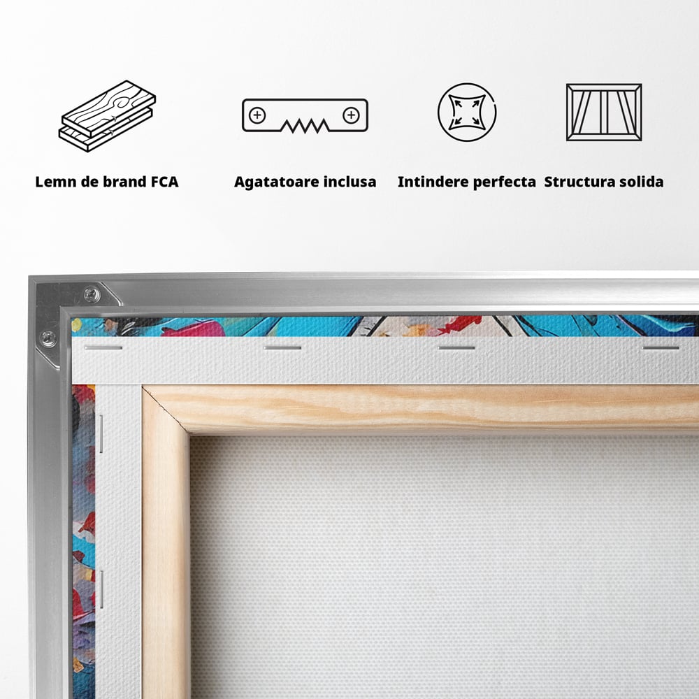 Tablou Canvas Premium LuxCanva® B1109, Fluturele Albastru , Living, Fluture, Albastru, Colorat, Aripi, Culori Vibrante