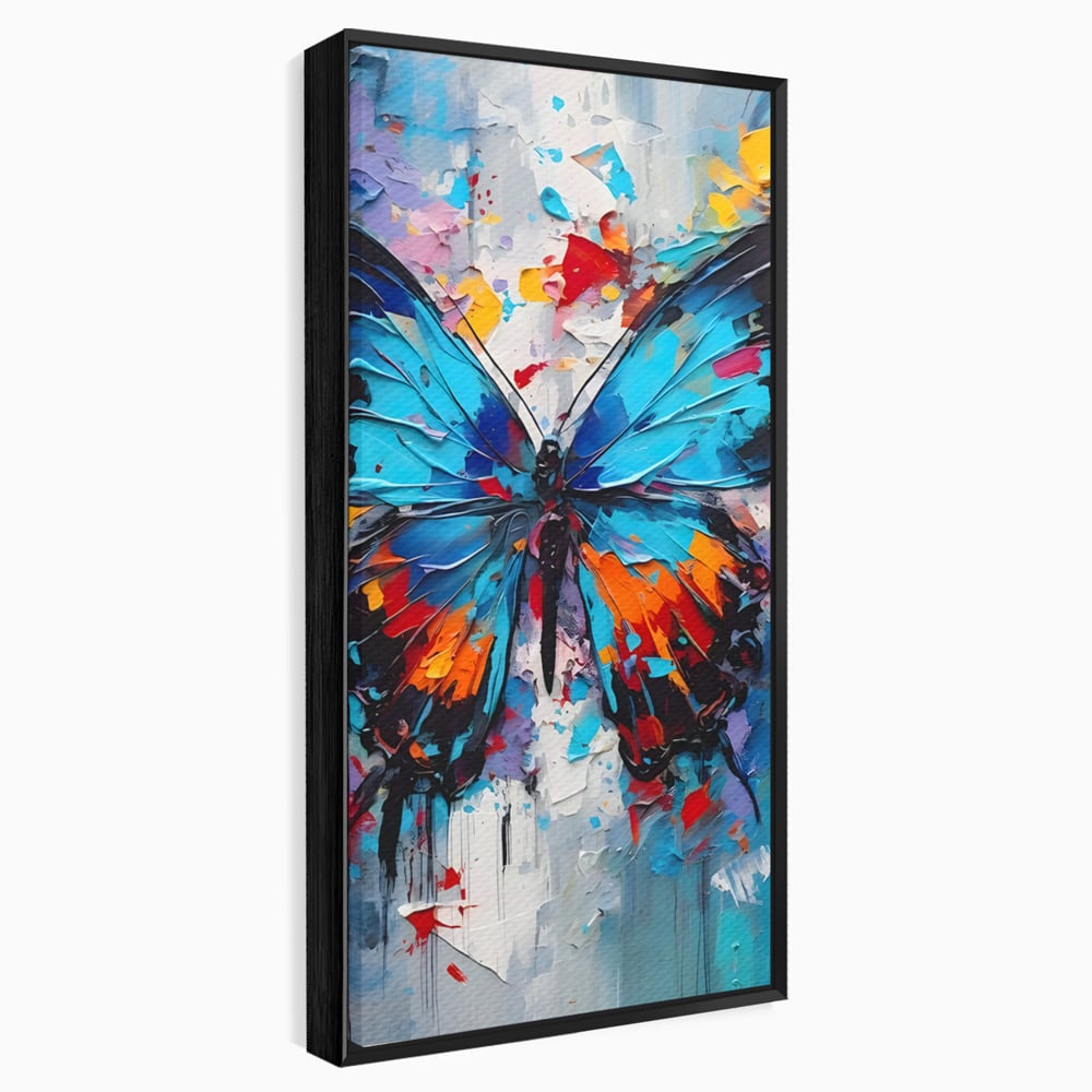 Tablou Canvas Premium LuxCanva® B1109, Fluturele Albastru , Living, Fluture, Albastru, Colorat, Aripi, Culori Vibrante