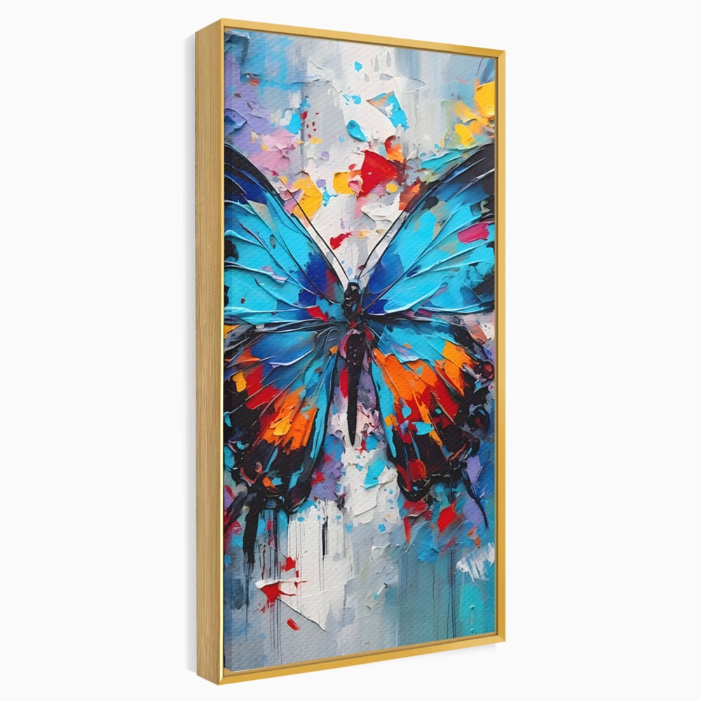 Tablou Canvas Premium LuxCanva® B1109, Fluturele Albastru , Living, Fluture, Albastru, Colorat, Aripi, Culori Vibrante