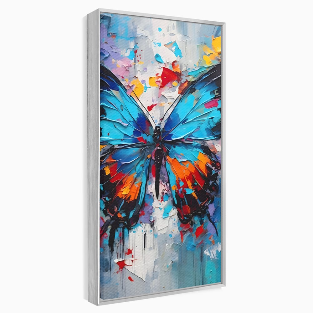 Tablou Canvas Premium LuxCanva® B1109, Fluturele Albastru , Living, Fluture, Albastru, Colorat, Aripi, Culori Vibrante