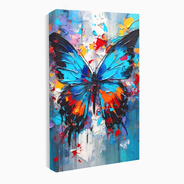 Tablou Canvas Premium LuxCanva® B1109, Fluturele Albastru , Living, Fluture, Albastru, Colorat, Aripi, Culori Vibrante